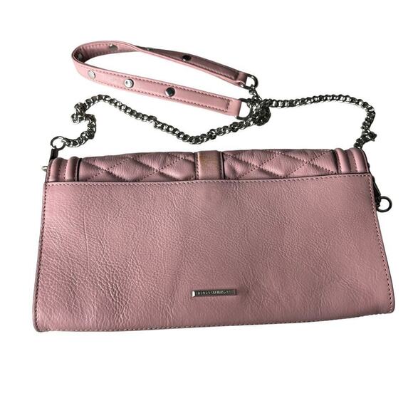 Rebecca Minkoff Quilted Love Leather Crossbody Bag Pink - Picture 5 of 6